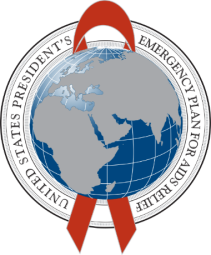 A logo with a globe and red ribbons

Description automatically generated