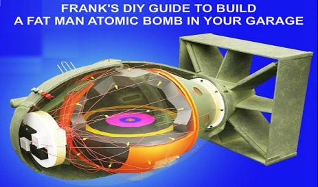 A diy atomic bomb with a blue background

Description automatically generated